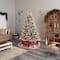 8ft. Pre-Lit Flocked West Virginia Spruce Artificial Christmas Tree, Clear Lights